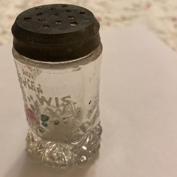 Souvenir piece Bruce Wisconsin flower decorative stars on metal top rare unique - Picture 3 of 16